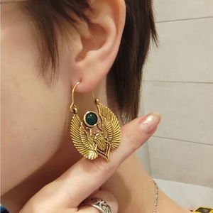 Sacred Wings Scarab Large Hoops Earrings Insects Earrings